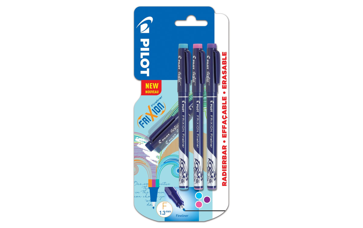 Pilot FriXion Fineliner x3 Fancy Ohne Rückstand löschbarer Tintenroller