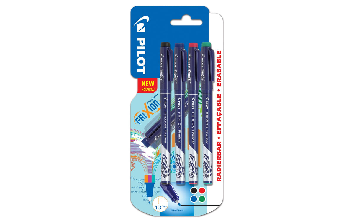 Pilot FriXion Fineliner x4 Standard Ohne Rückstand löschbarer Tintenroller