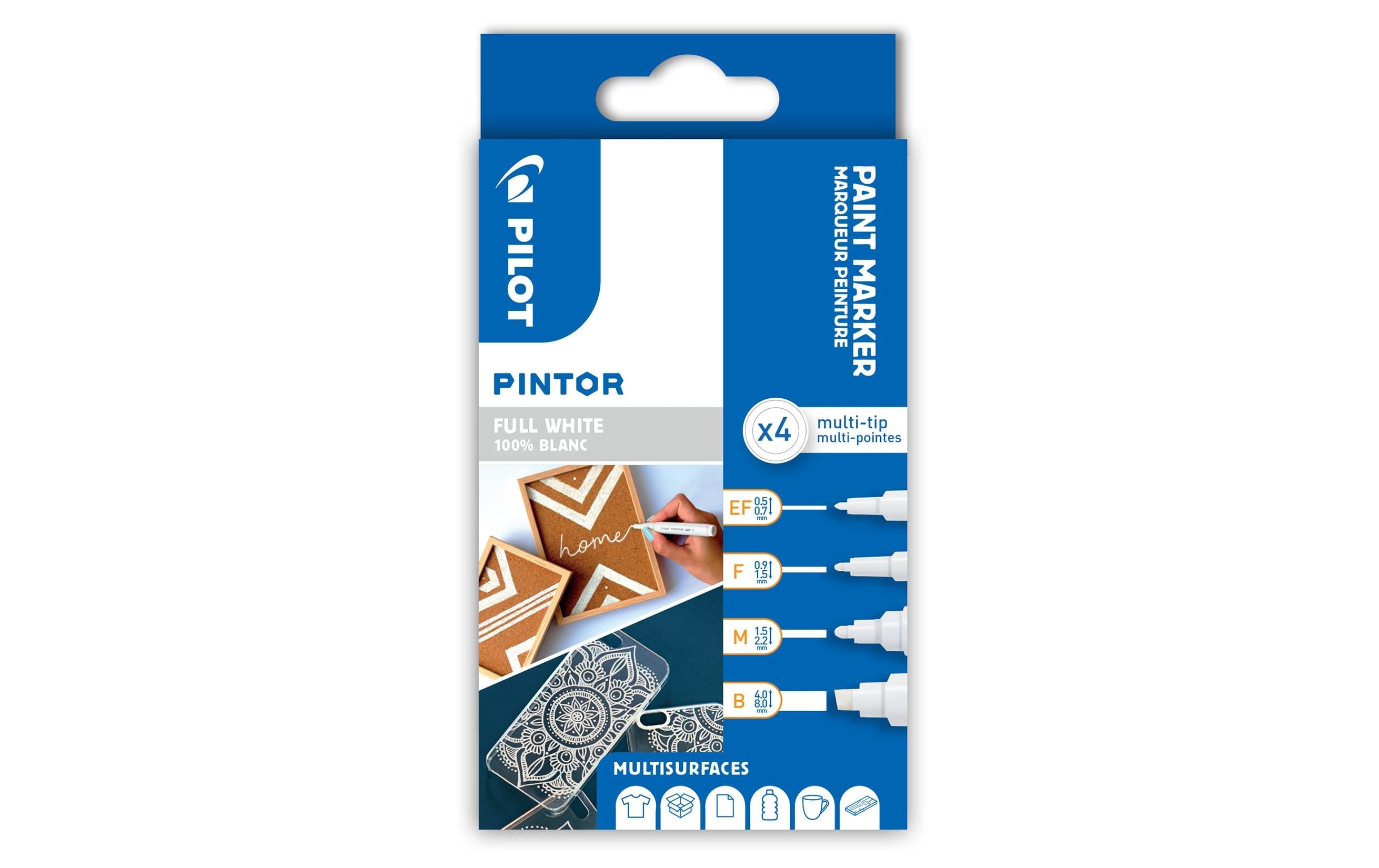Pilot Pintor Marker weiss Set à 4 Stk., EF/F/M/B