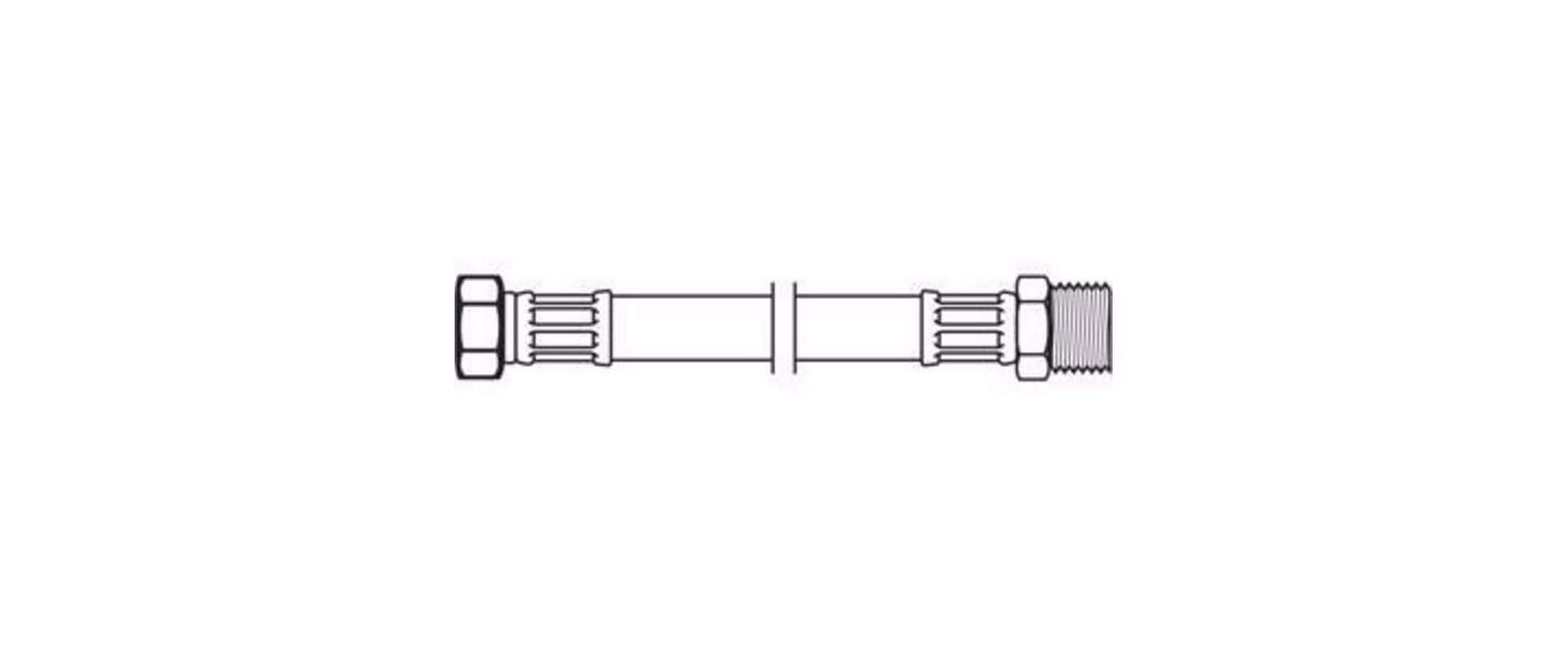 Flexo Anschlussschlauch DN 8 IG x AG 3/8" X 3/8" 50 CM