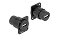 Delock Modul: D-Typ USB 2.0 Typ-A Buchse-Buchse, schwarz