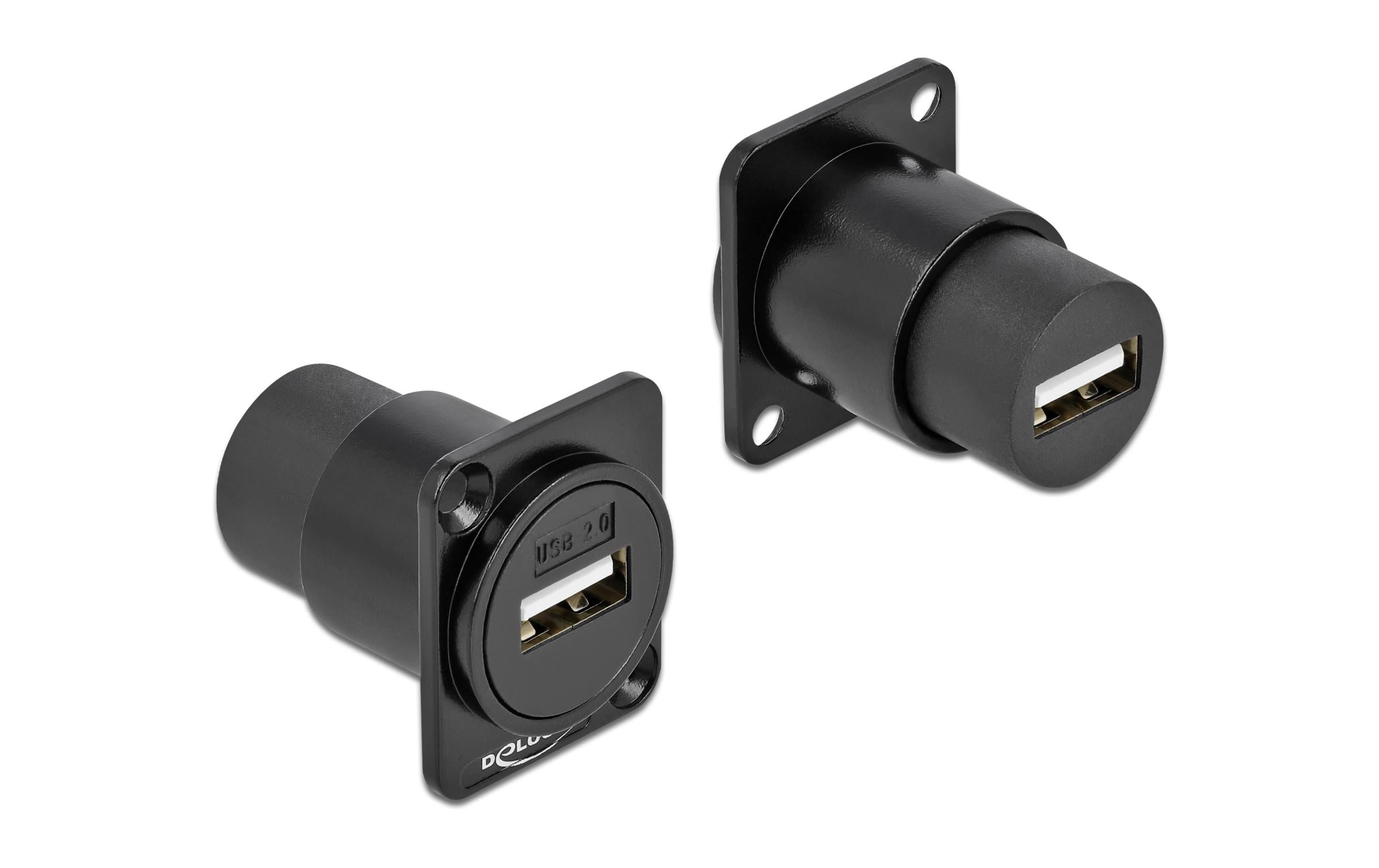 Delock Modul: D-Typ USB 2.0 Typ-A Buchse-Buchse, schwarz