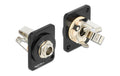 Delock Modul: D-Typ 6.35mm 3 Pin Klinkenbuchse-Lötanschluss, schwarz