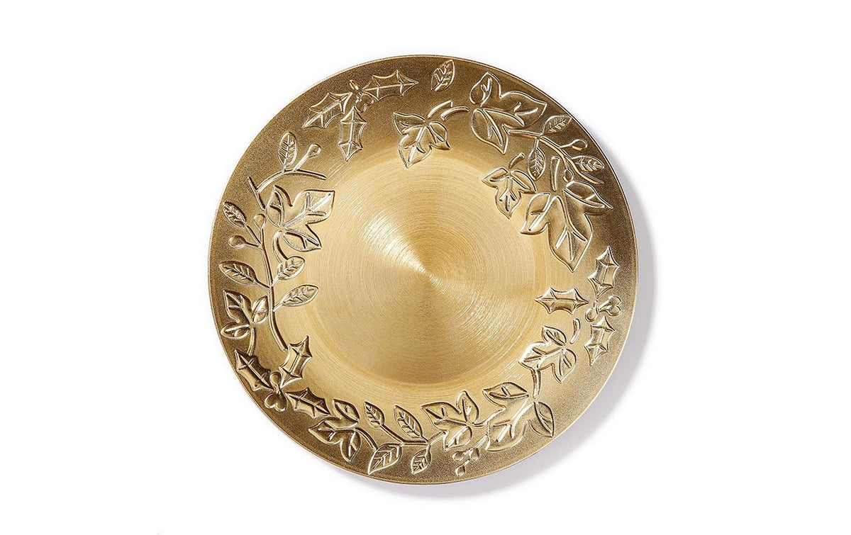 Inge Dekoteller, gold, 1 Stk. Kunststoff, D: 33 cm
