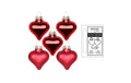 Inge Weihnachtskugel Herz, Chianti, 8 Stk. Glas, H: 4 cm