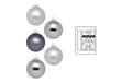 Inge Weihnachtskugel, Hazy Grey, 24 Stk. Glas, D: 3 cm