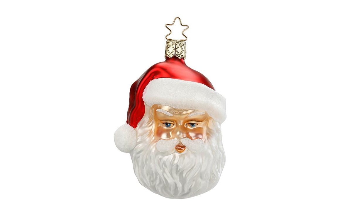 Inge Weihnachtskugel Nikolaus rot, Glas, H: 9 cm