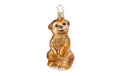 Inge Weihnachtskugel Erdmännchen braun, Glas, H: 10 cm