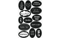 Herlitz Sticker Sprüche Just Black 3 Bogen à 13 Sticker