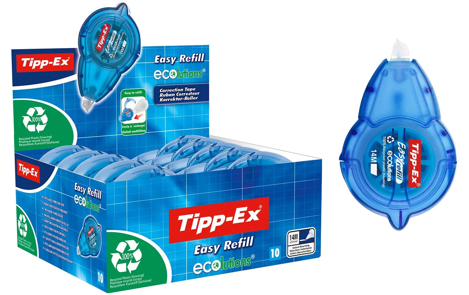 Tipp-Ex Easy Refill Eco Korrekturroller 14m x 5mm, 10er Box