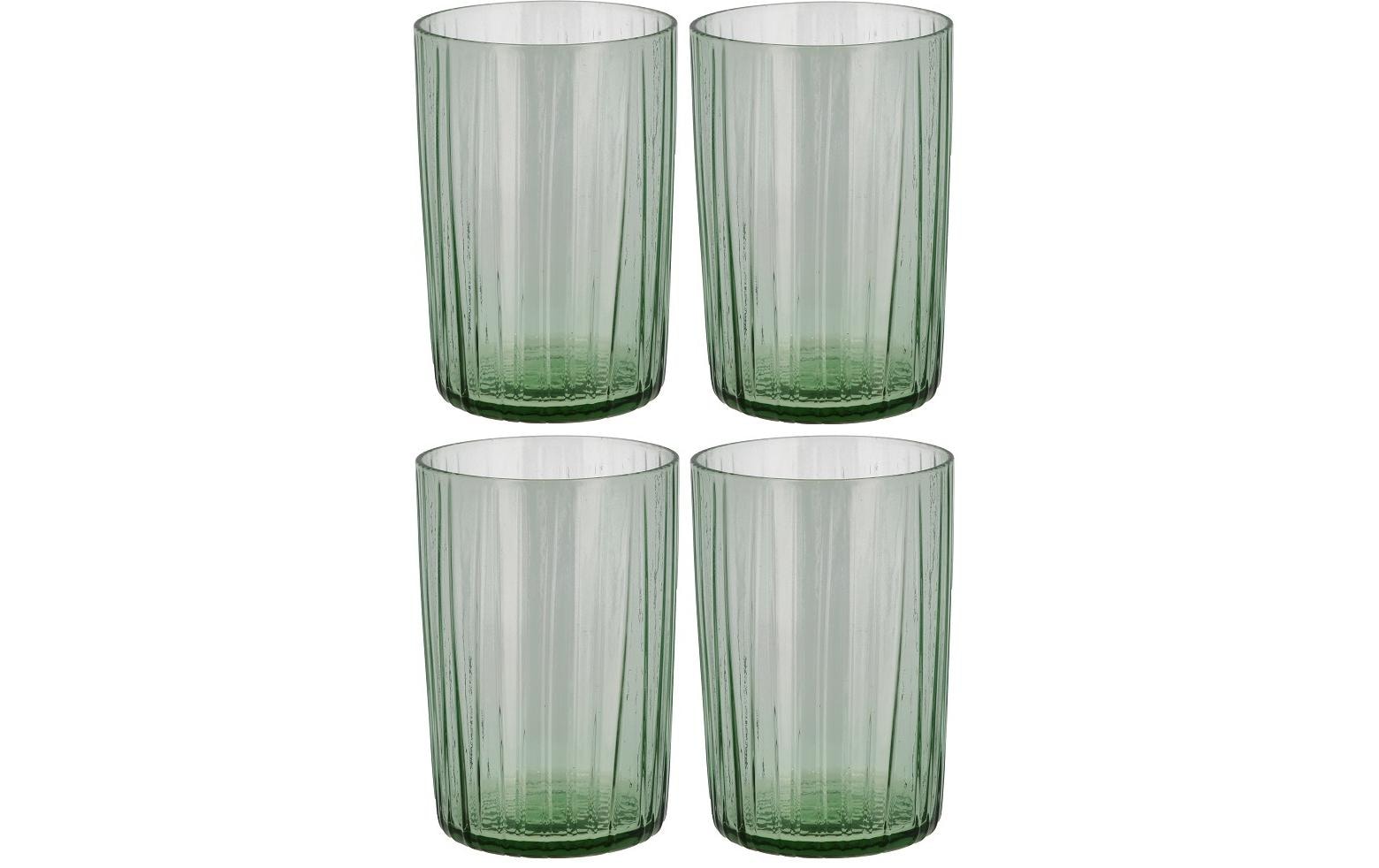 Bitz Trinkglas Kusintha 280ml Green 4er Set 4er Set, grün, D: 7cm, Glas