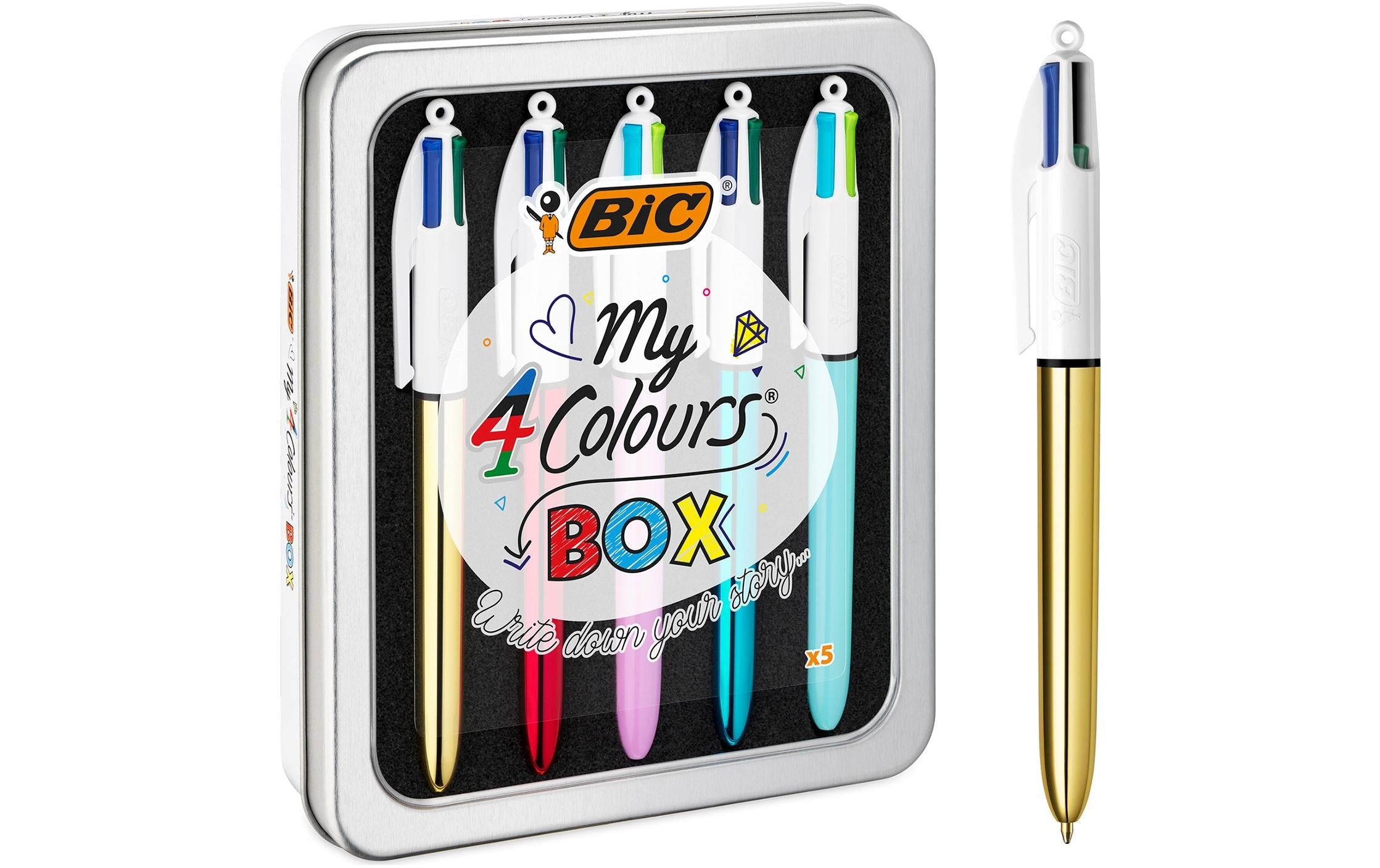Bic 4 My Colours Box Kugelschreiber Box à 4 STk.