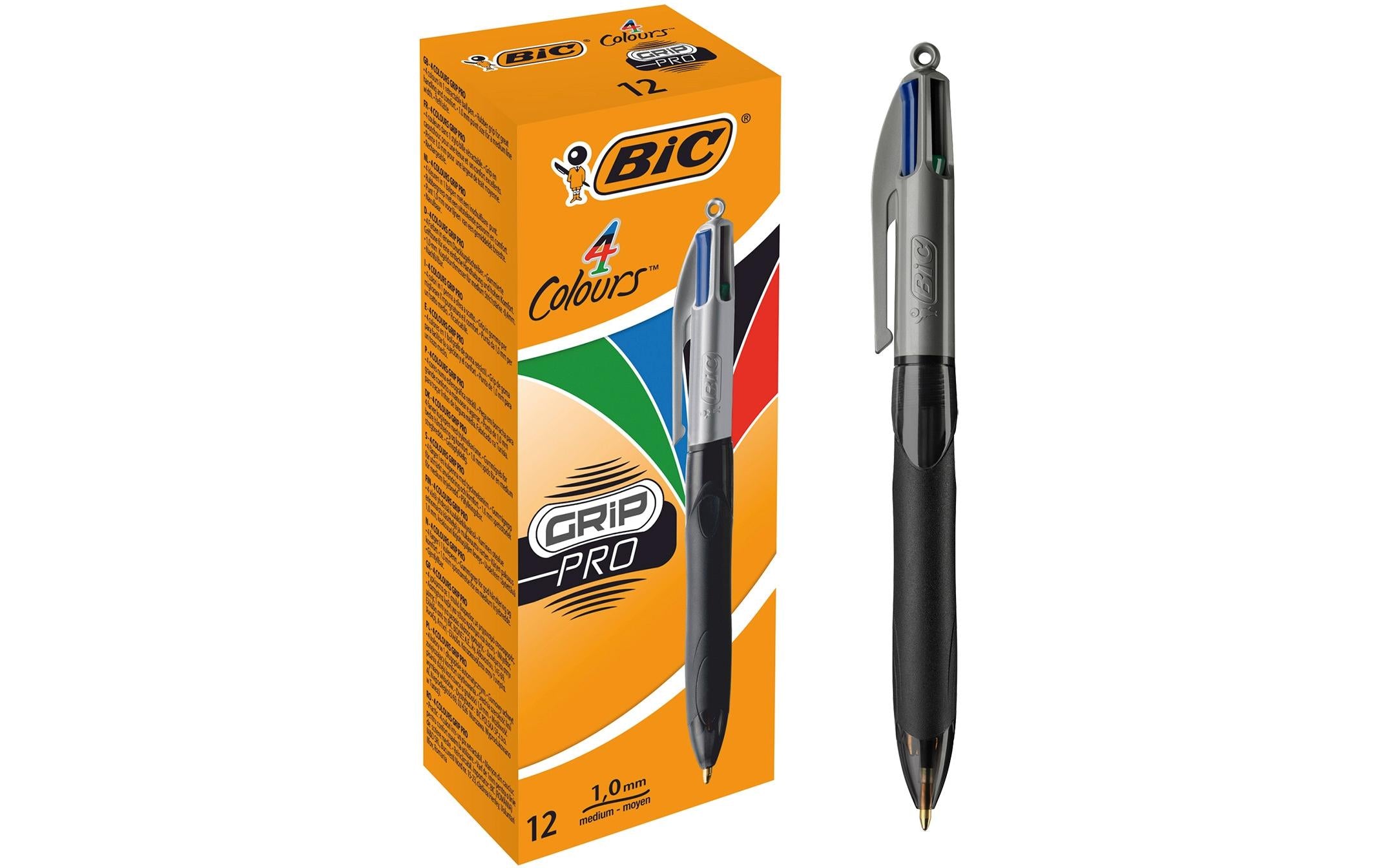 Bic 4 My Colours Kugelschreiber Grip Pro Box à 12 Stk.