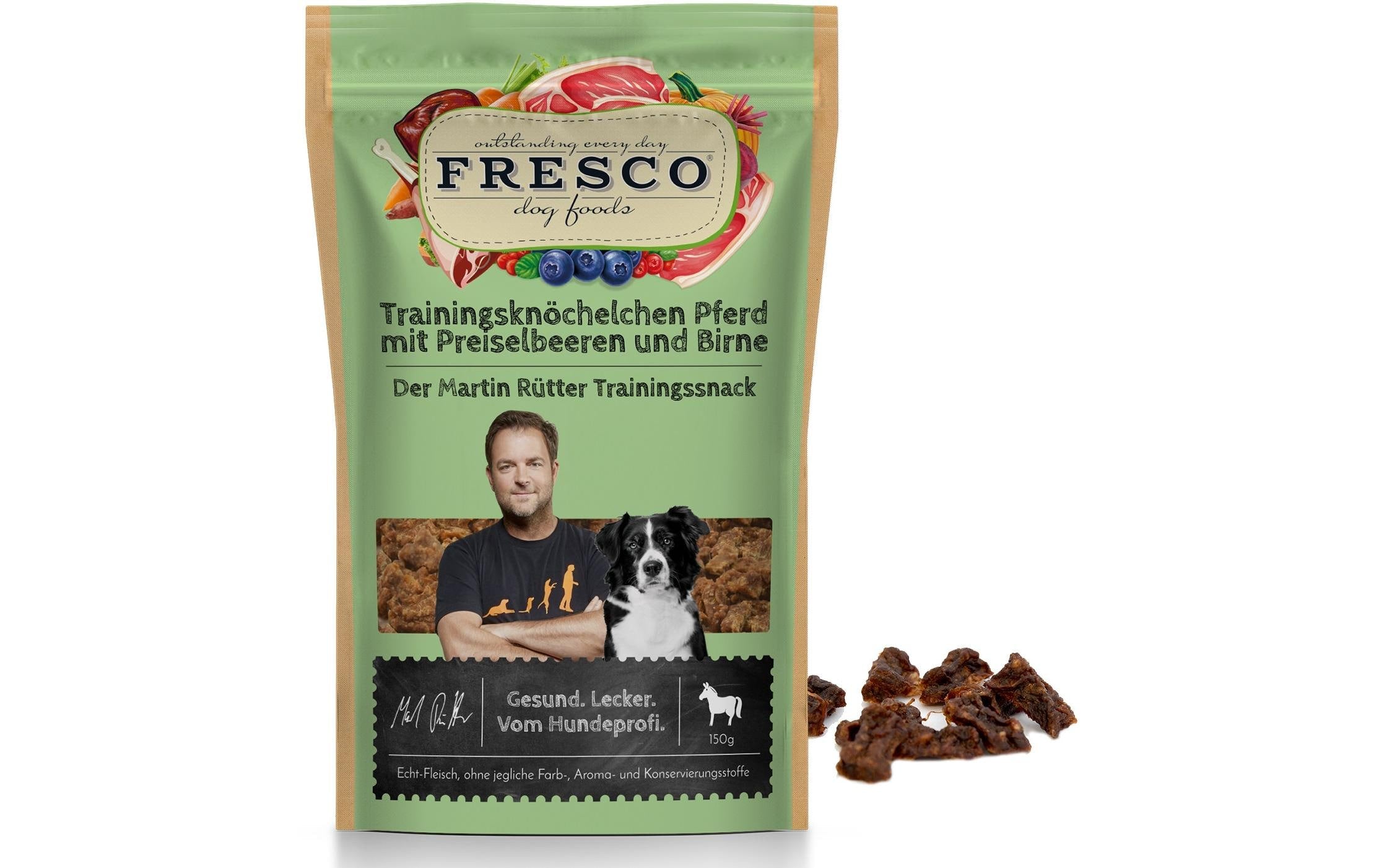 Fresco Martin Rütter Trainingsknöchelchen Pferd, Preiselbeeren, Birne 150g