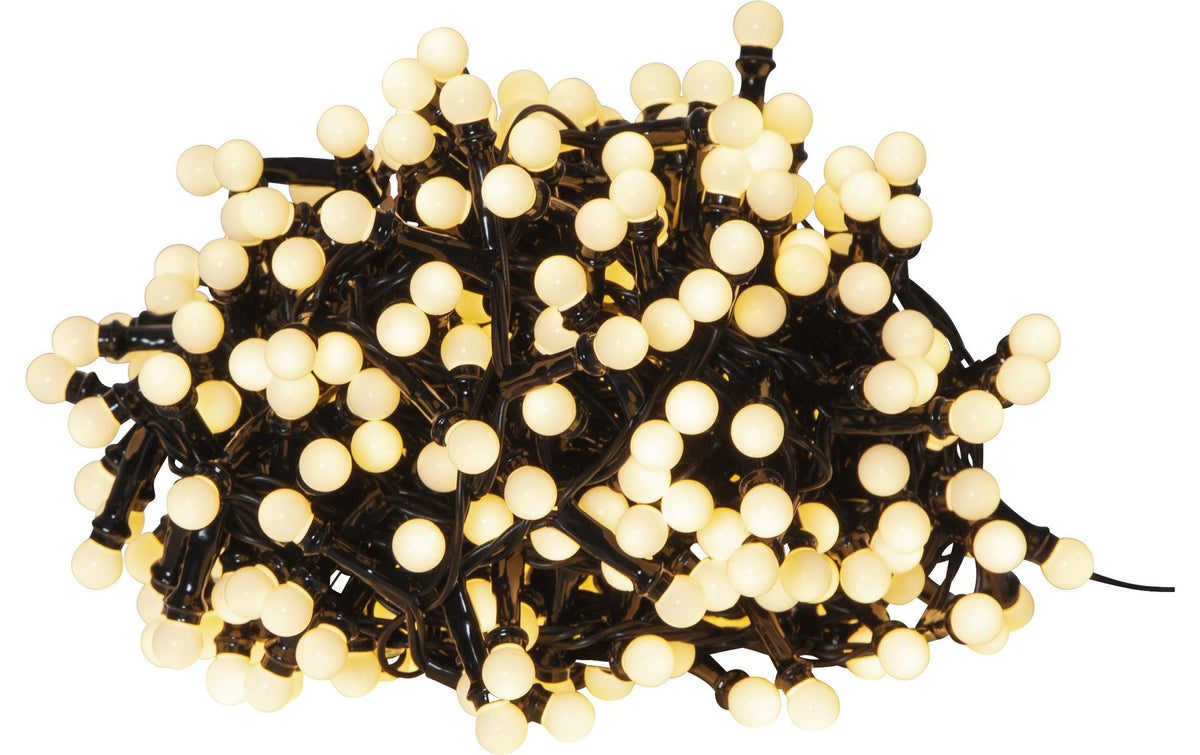 Star Trading Lichterkette Berry Mini schwar inkl. LED WW, IP44, 600cm