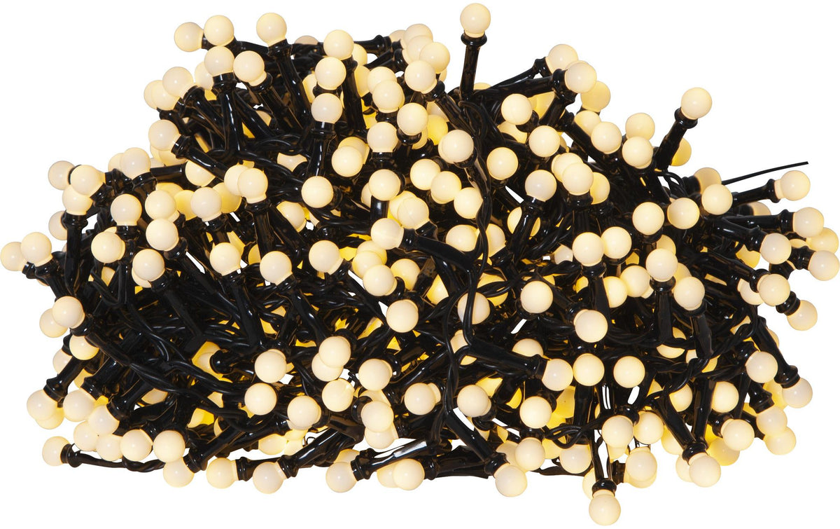 Star Trading Lichterkette Berry Mini schwar inkl. LED WW, IP44, 1400cm