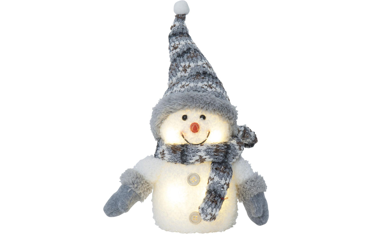 Star Trading LED Schneeman grau klein 1 LED, Bat: 3x AAA, LxB: 15x25 cm