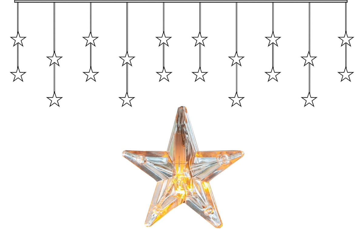 Star Trading Sternenlichtervorhang IP20, Warmweiss, 20 LED