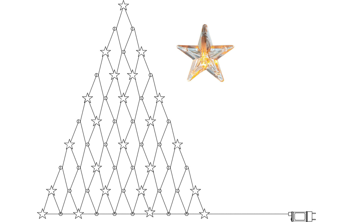Star Trading Netzlichterkette Star Curtain 120 cm x 90 cm, 55 LEDs, Indoor