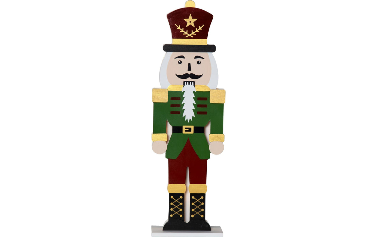 Star Trading Tischdeko Nutcracker 8 cm x 52 cm x 16 cm, 10 LEDs, Indoor