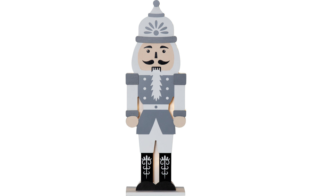 Star Trading Tischdeko Nutcracker 8 cm x 52 cm x 16 cm, 10 LEDs, Indoor