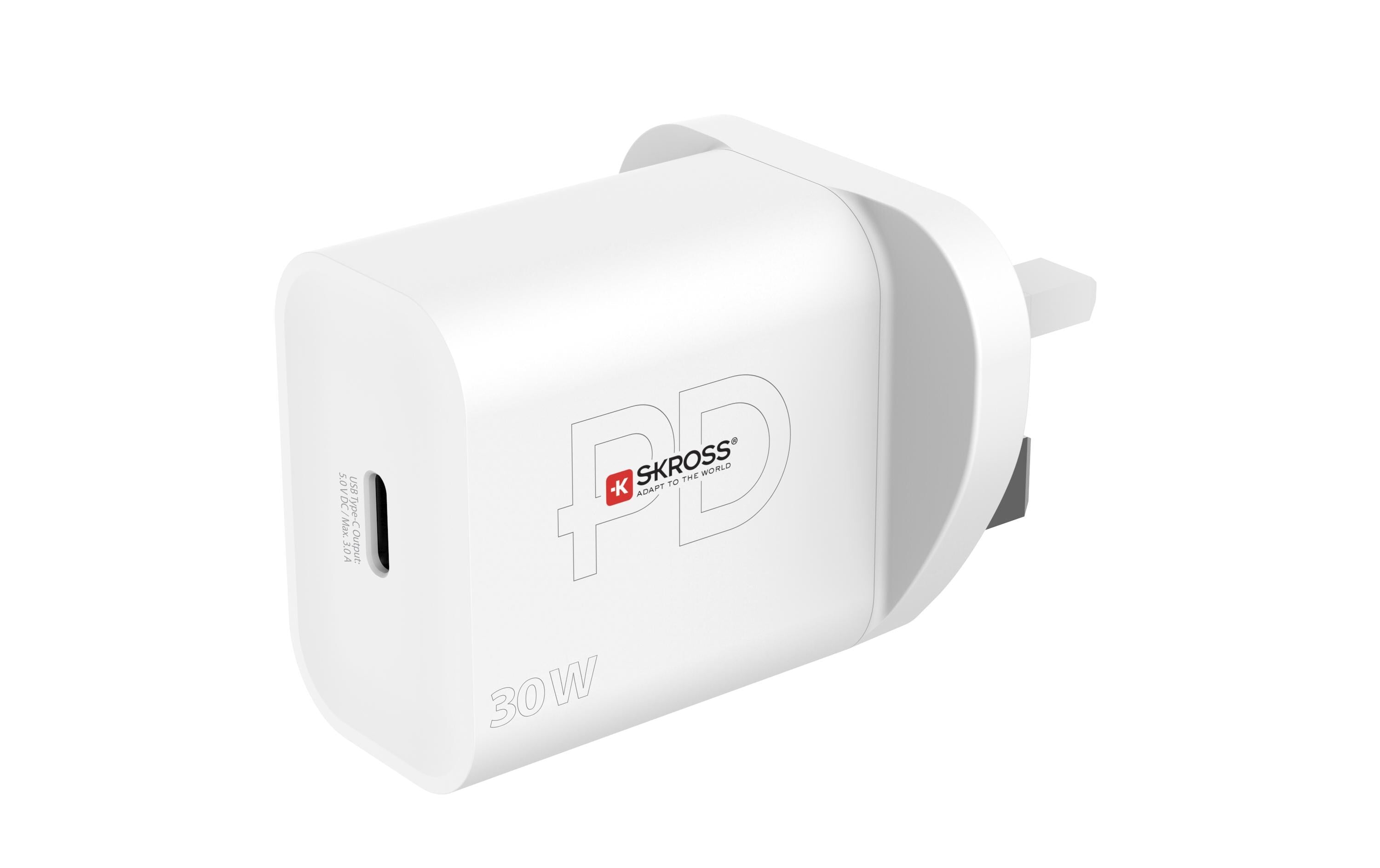 SKROSS Netzteil Power Charger UK, USB-C, Weiss