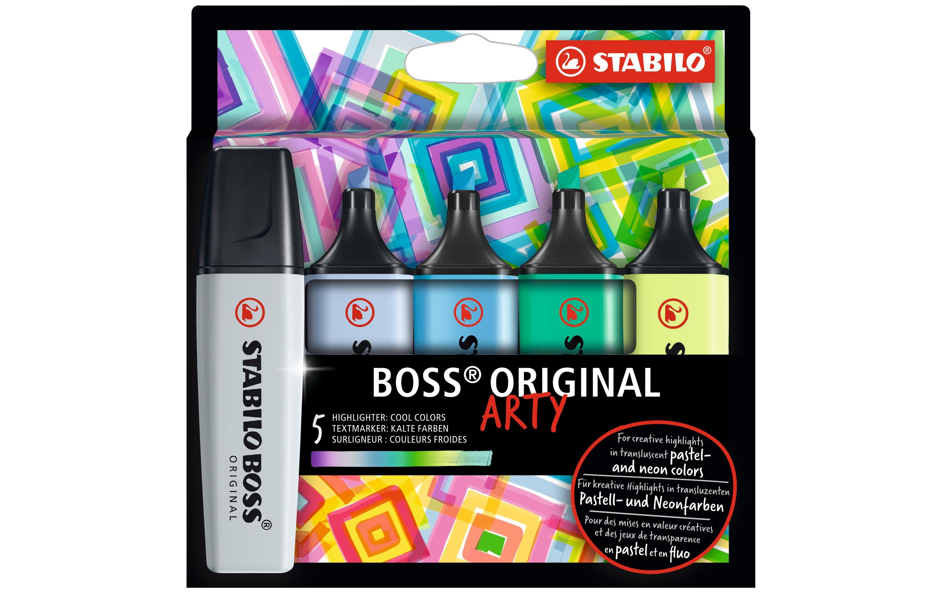STABILO BOSS ORIGINAL Textmarker ARTY 5er Etui