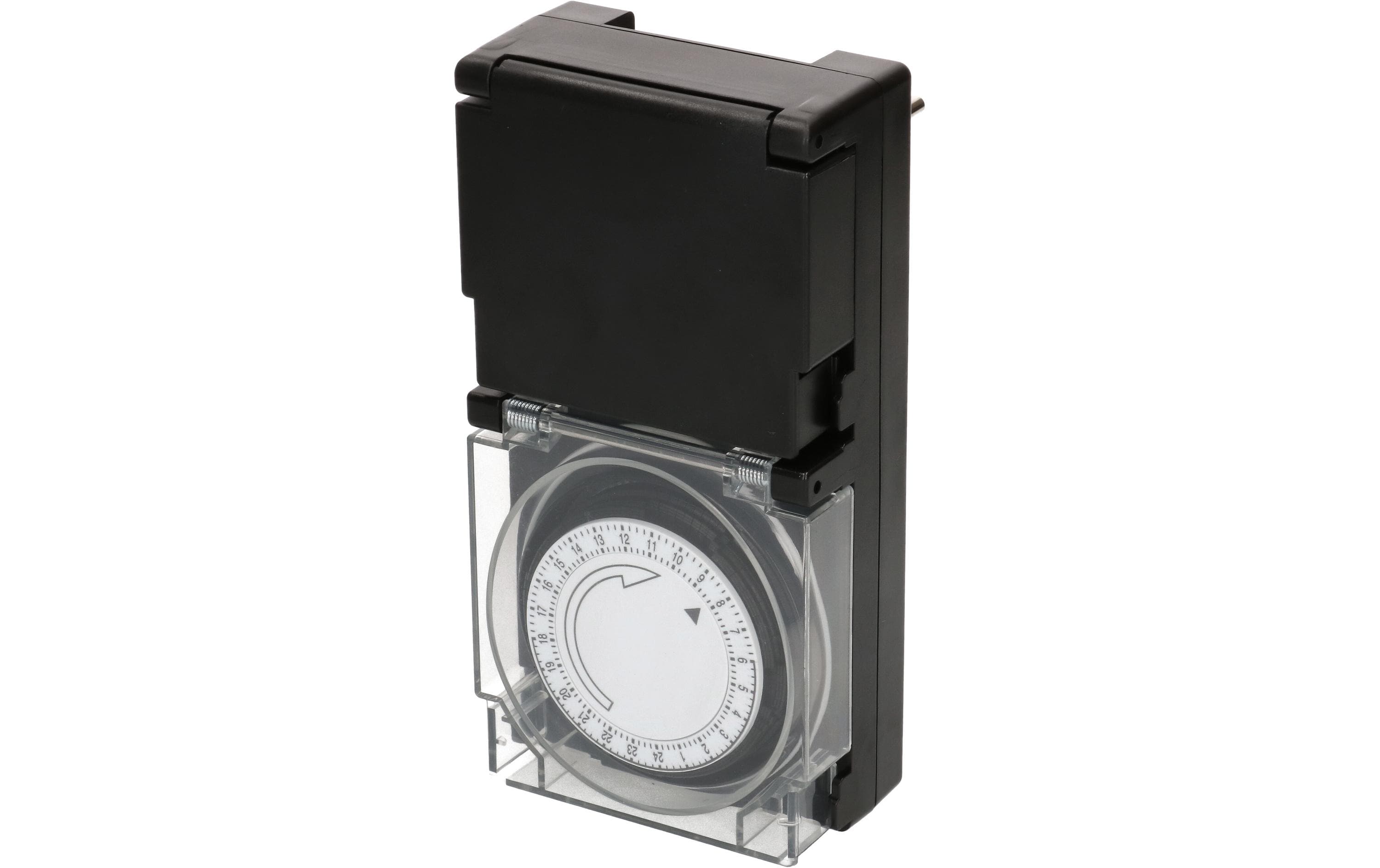 Max Hauri Zeitschaltuhr IP55 24h analog, schwarz