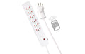 Max Hauri Steckdosenleiste Safety Line 6xTyp13, weiss