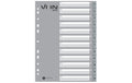 VON Register Zahlen 1-12, A4, PP grau