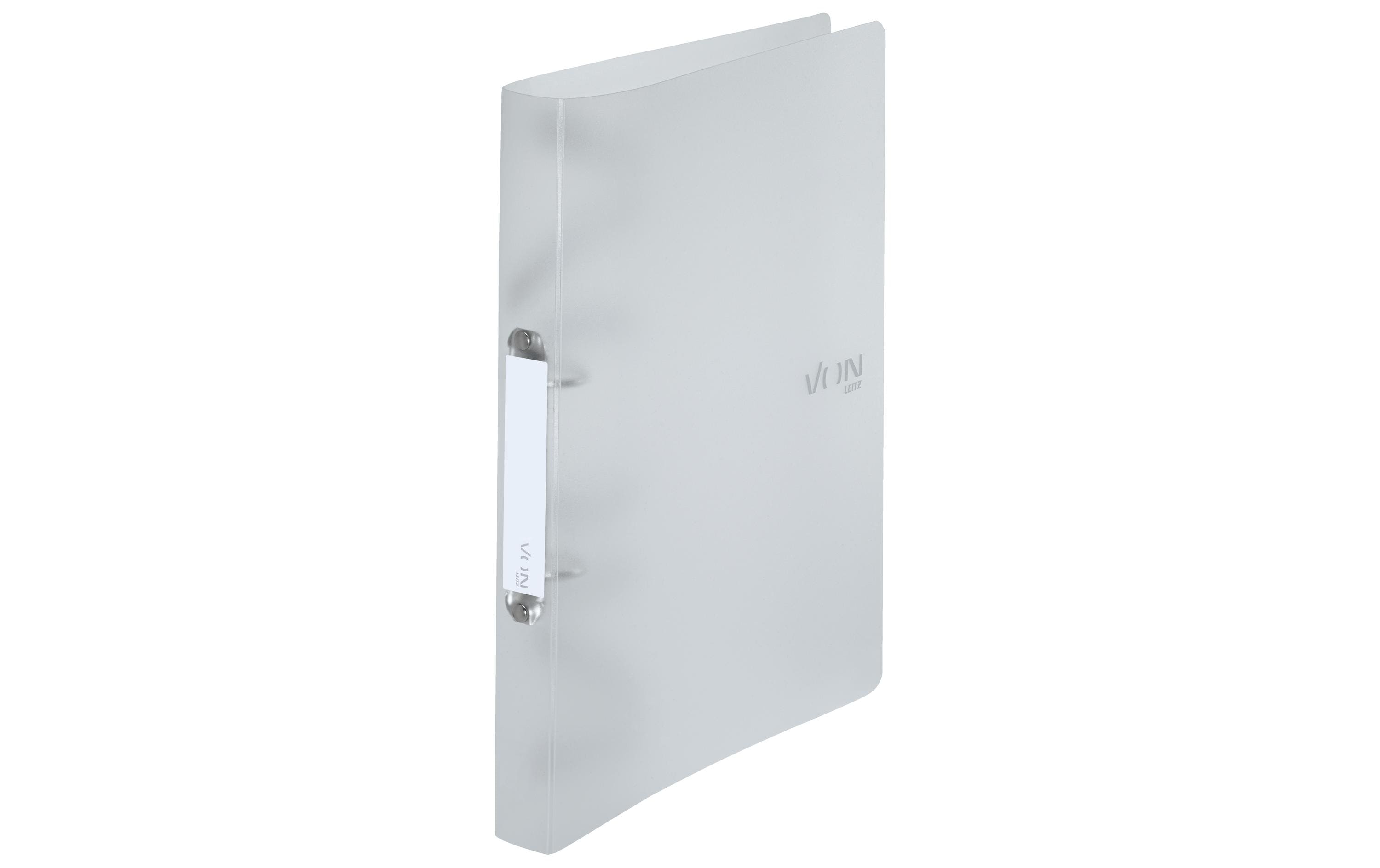 VON Ringbuch A4 mit 2 Ringen, PP weiss