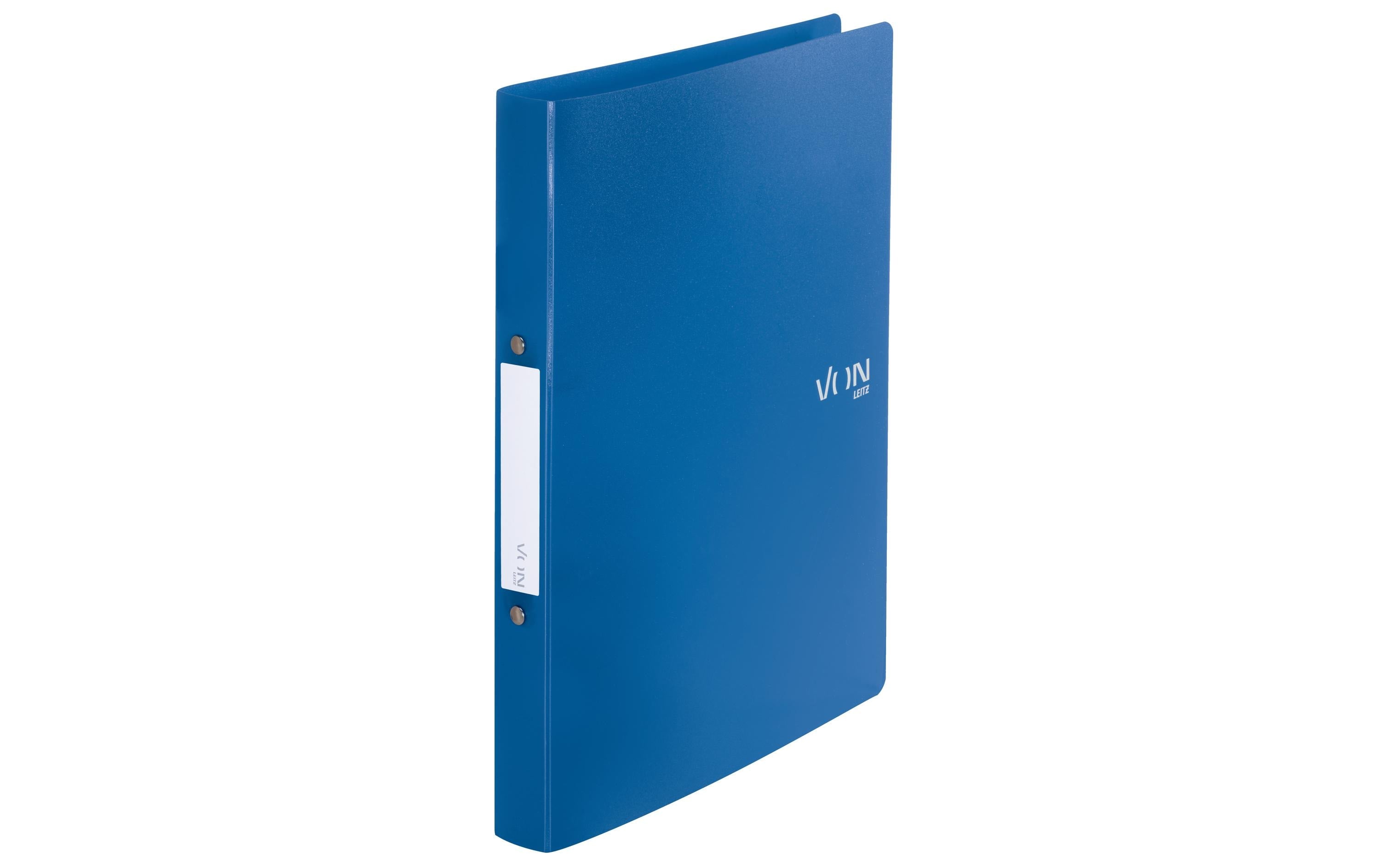 VON Ringbuch A4 mit 2 Ringen, PP blau