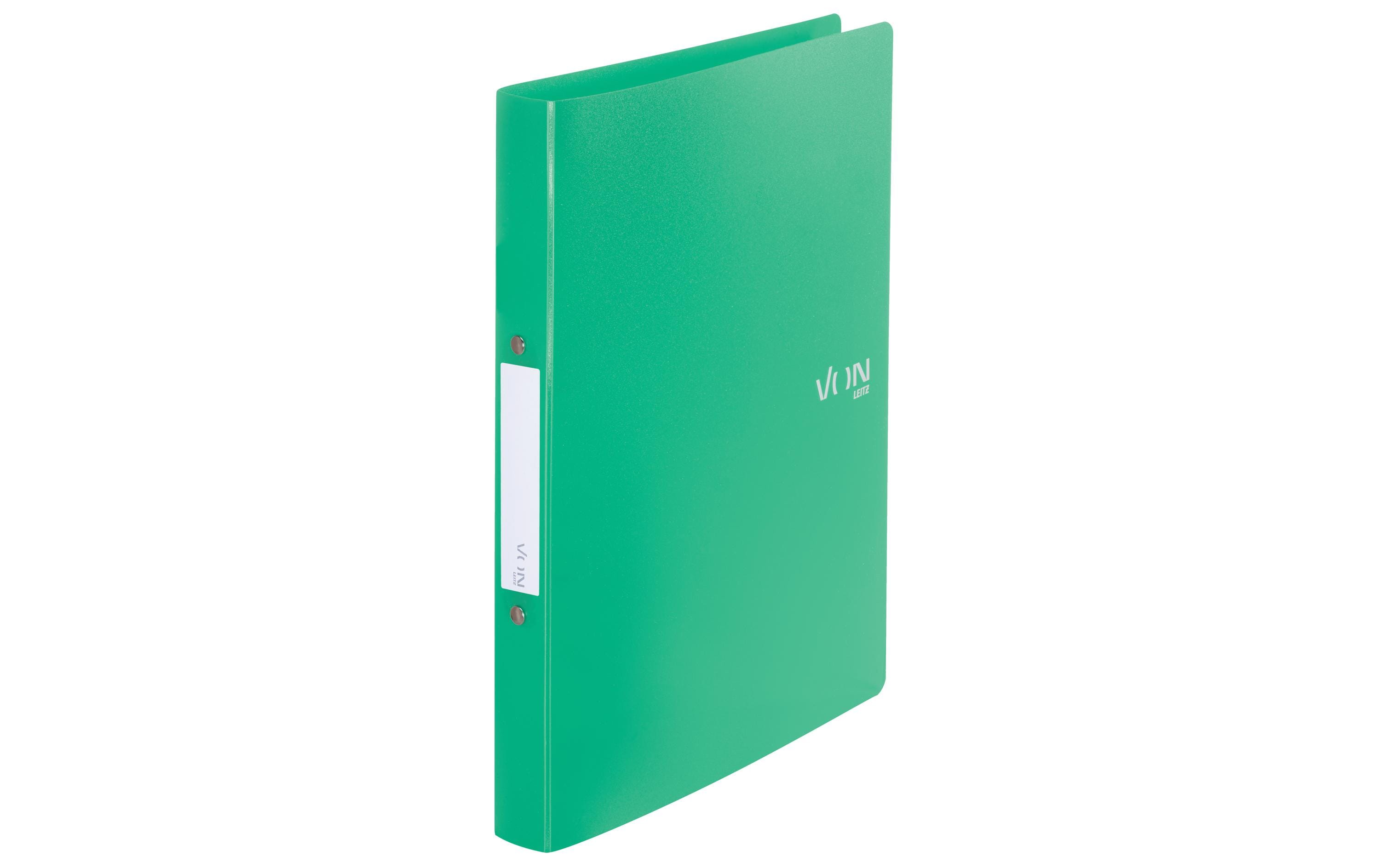 VON Ringbuch A4 mit 2 Ringen, PP grün