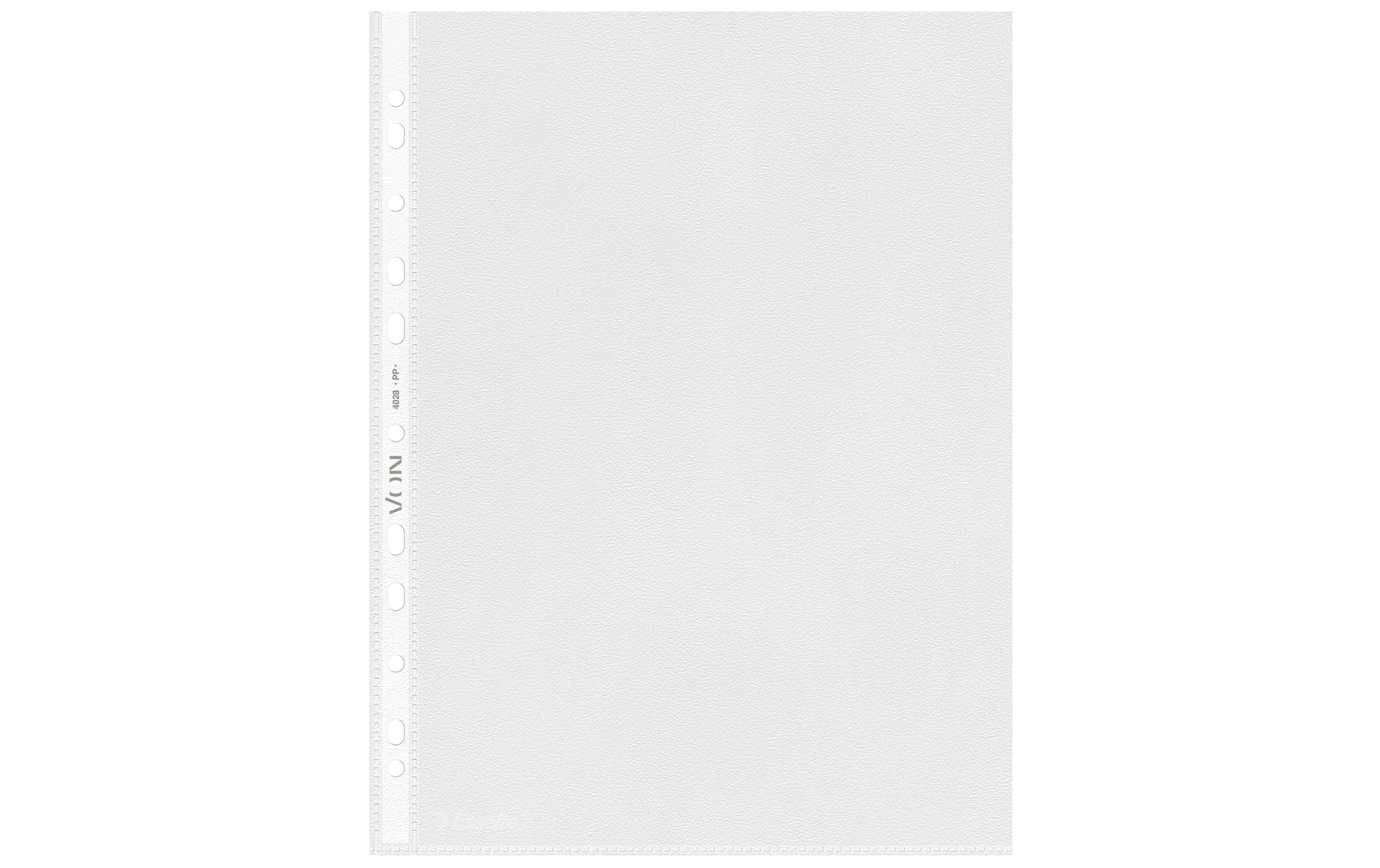 VON Prospekthülle A4, genarbt, 10 Stück