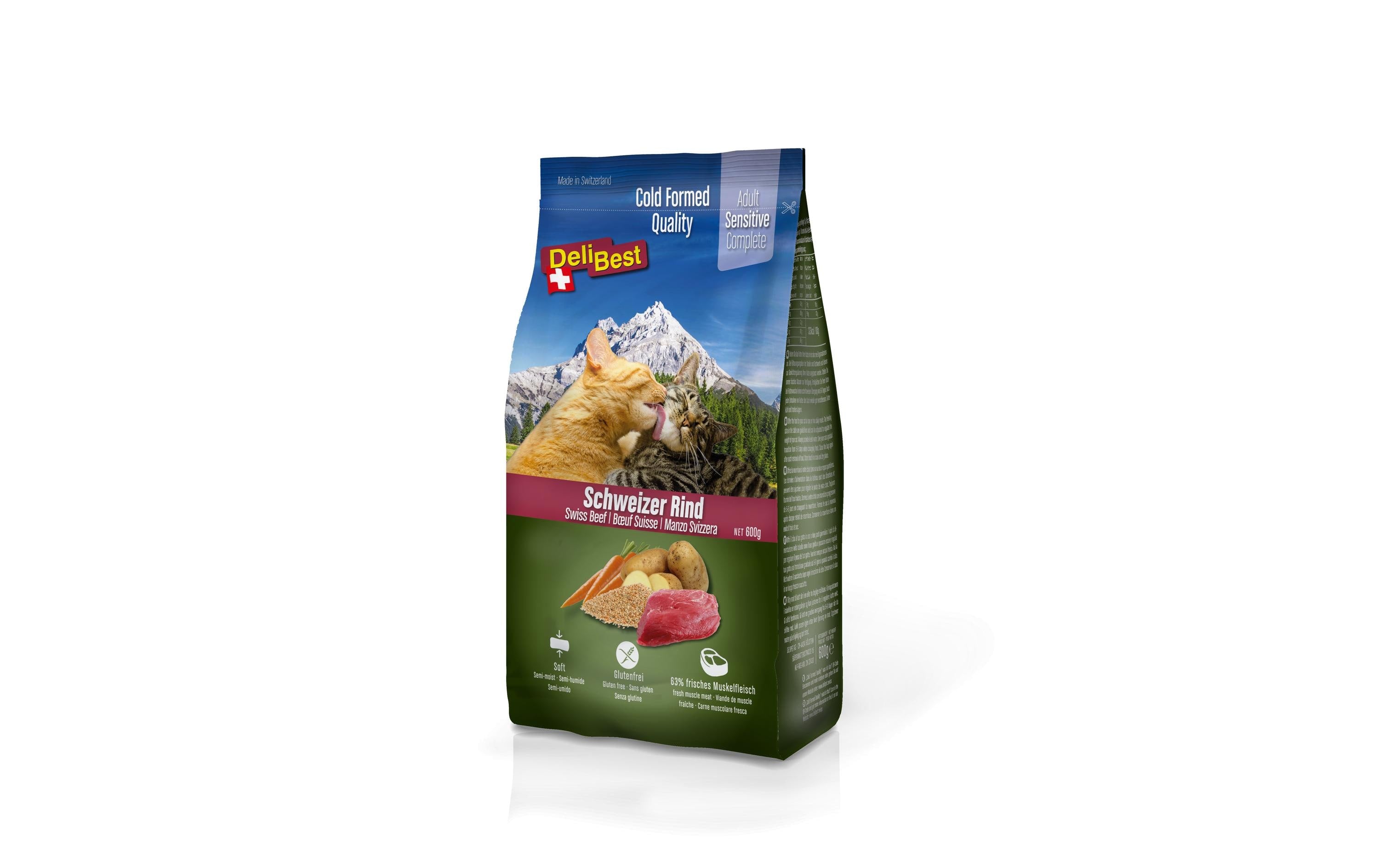 DeliBest Premium Complete Sensitive Cat Rind, 600 g