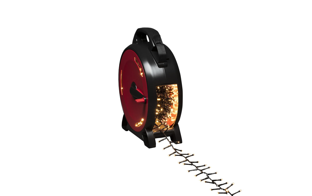 Konstsmide LED 1200er Aufroll-System-Kette Compact warmweiss, 30V Aussentrafo IP55