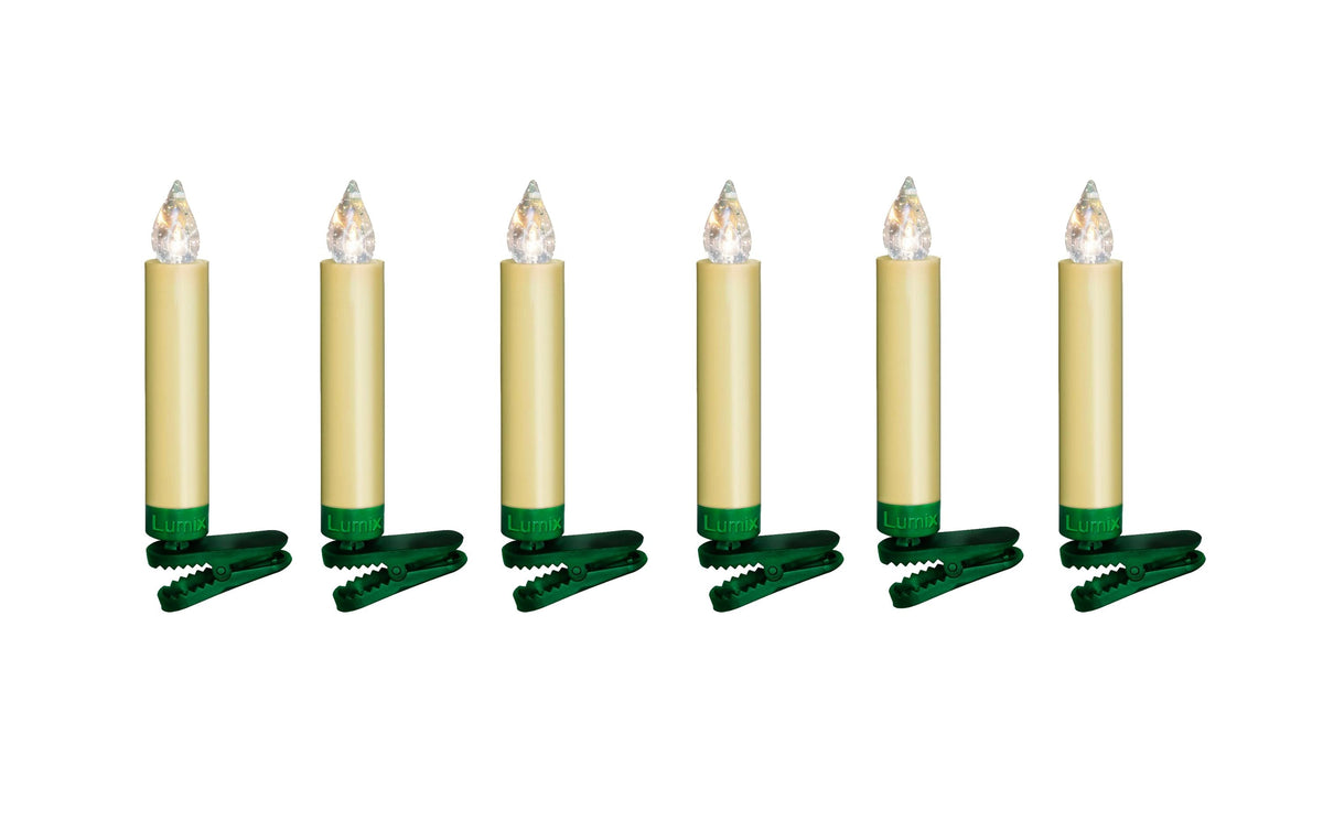 Lumix LED Baumkerze Superlight Mini 6er Erweiterb.Set, ivory, inkl. Bat., exkl. Fb.