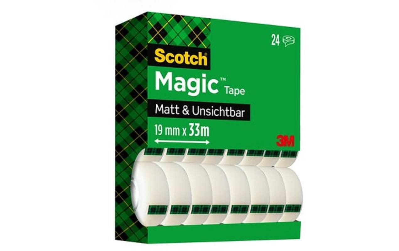3M Scotch Magic unsichbares Klebeband 19mmx33m Vorteilspack 24 Rollen
