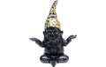 Kare Zwerg Meditation, Schwarz-Gold Kunststoff, 19x15x10 cm (HxBxL)