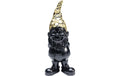 Kare Zwerg Stehend, Schwarz-Gold Kunststoff, 30x10x12 cm (HxBxL)