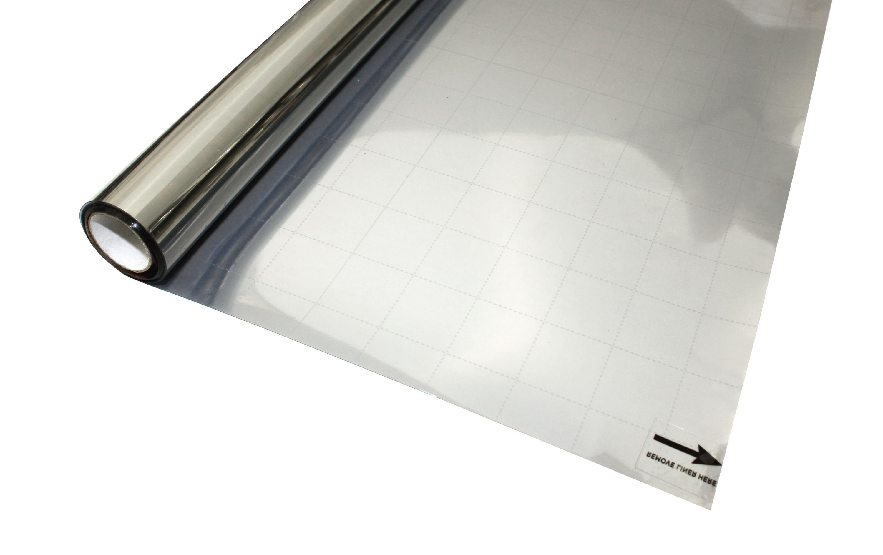 Gardinia Fensterfolie Silber, UV-Schutz statisch, 45x150 cm, 100% PVC