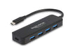 Delock USB 3.2 Gen1 Adapter Type-C 64170 4x USB Typ-A + 1x USB Typ-C Power Delivery