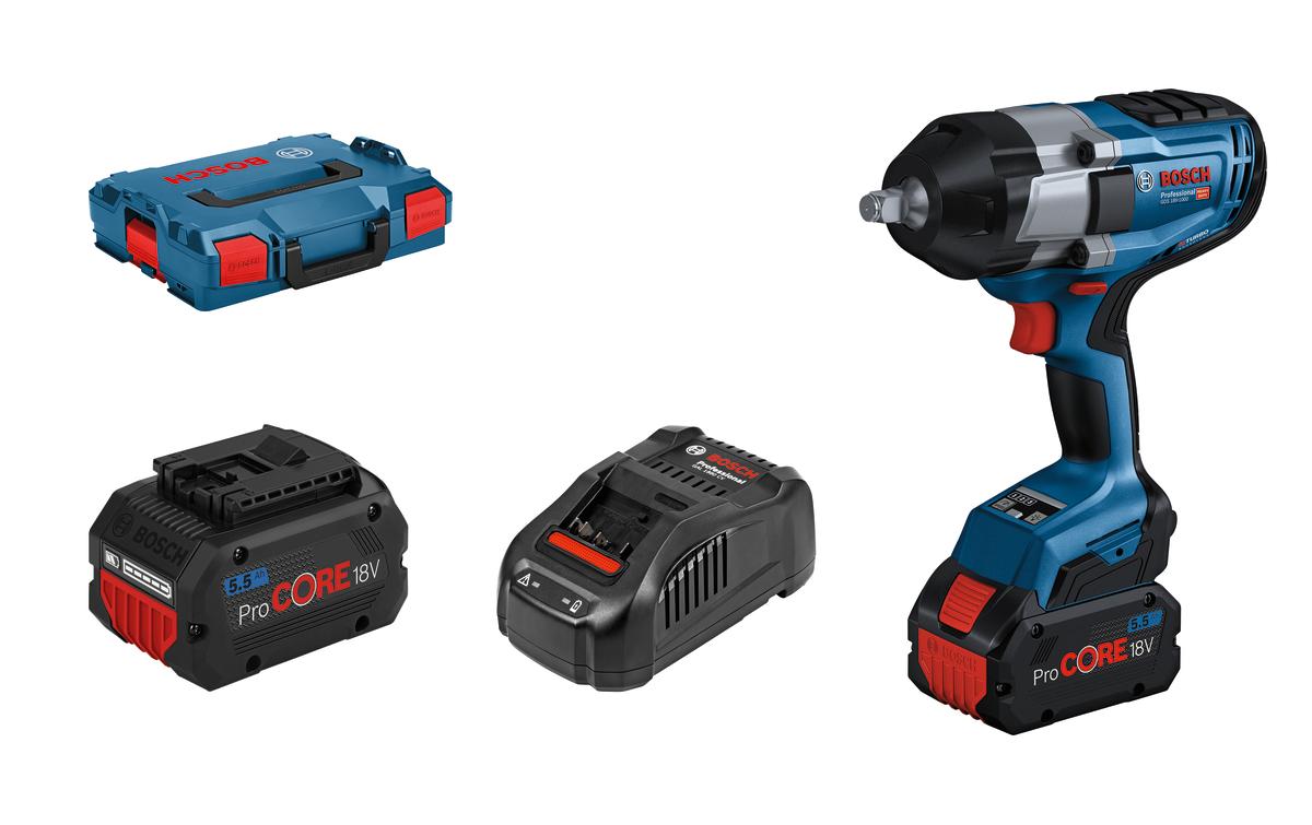 Bosch Professional Akku-Schlagschrauber GDS 18V-1000 / 2 x 5.5Ah ProCORE