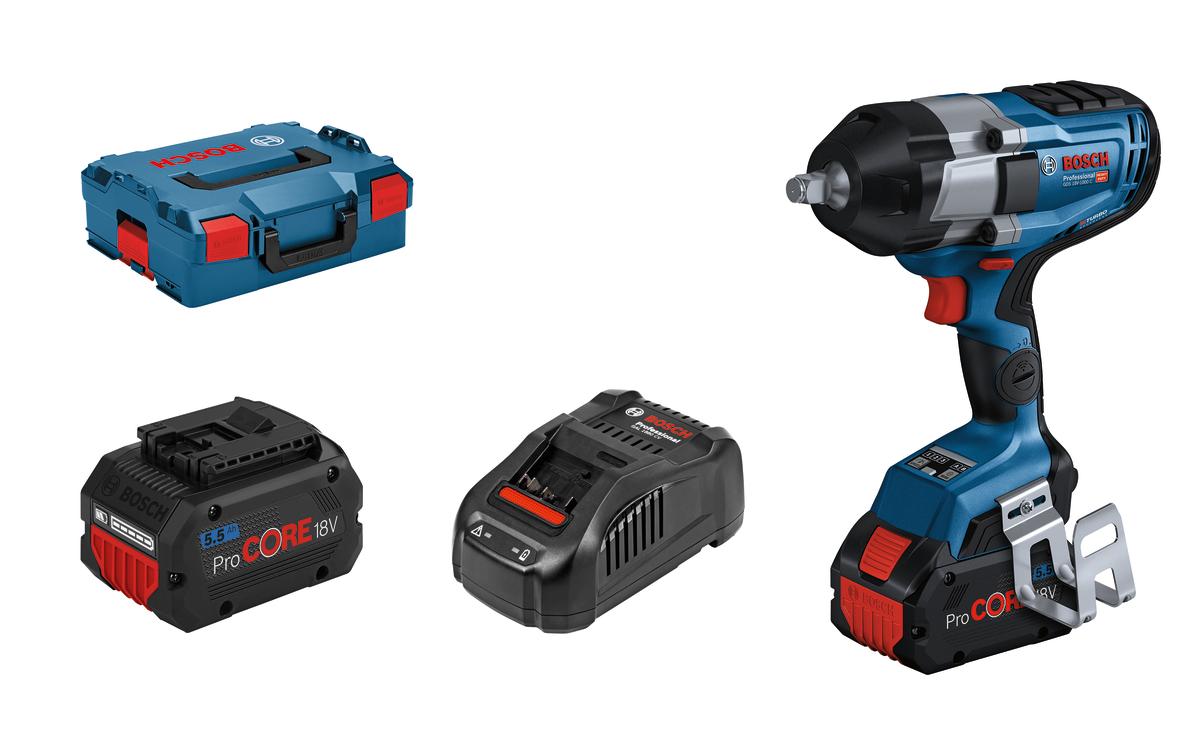 Bosch Professional Akku-Schlagschrauber GDS 18V-1000 C / 2 x 5.5Ah ProCORE