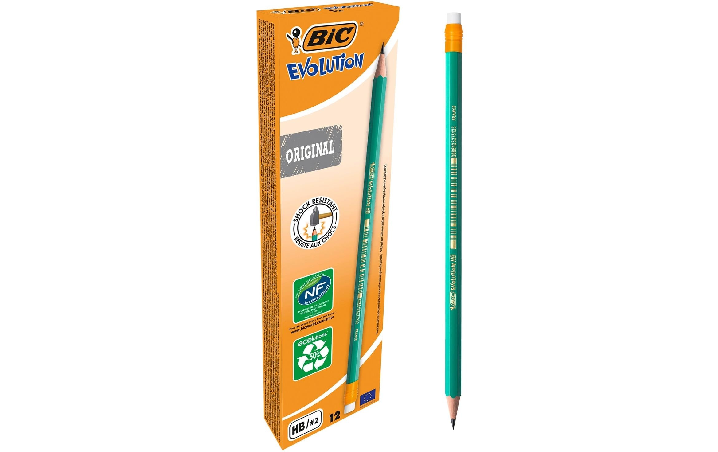 Bic Evolution Original Bleistifte HB-Minen-Box, 12 Stk.