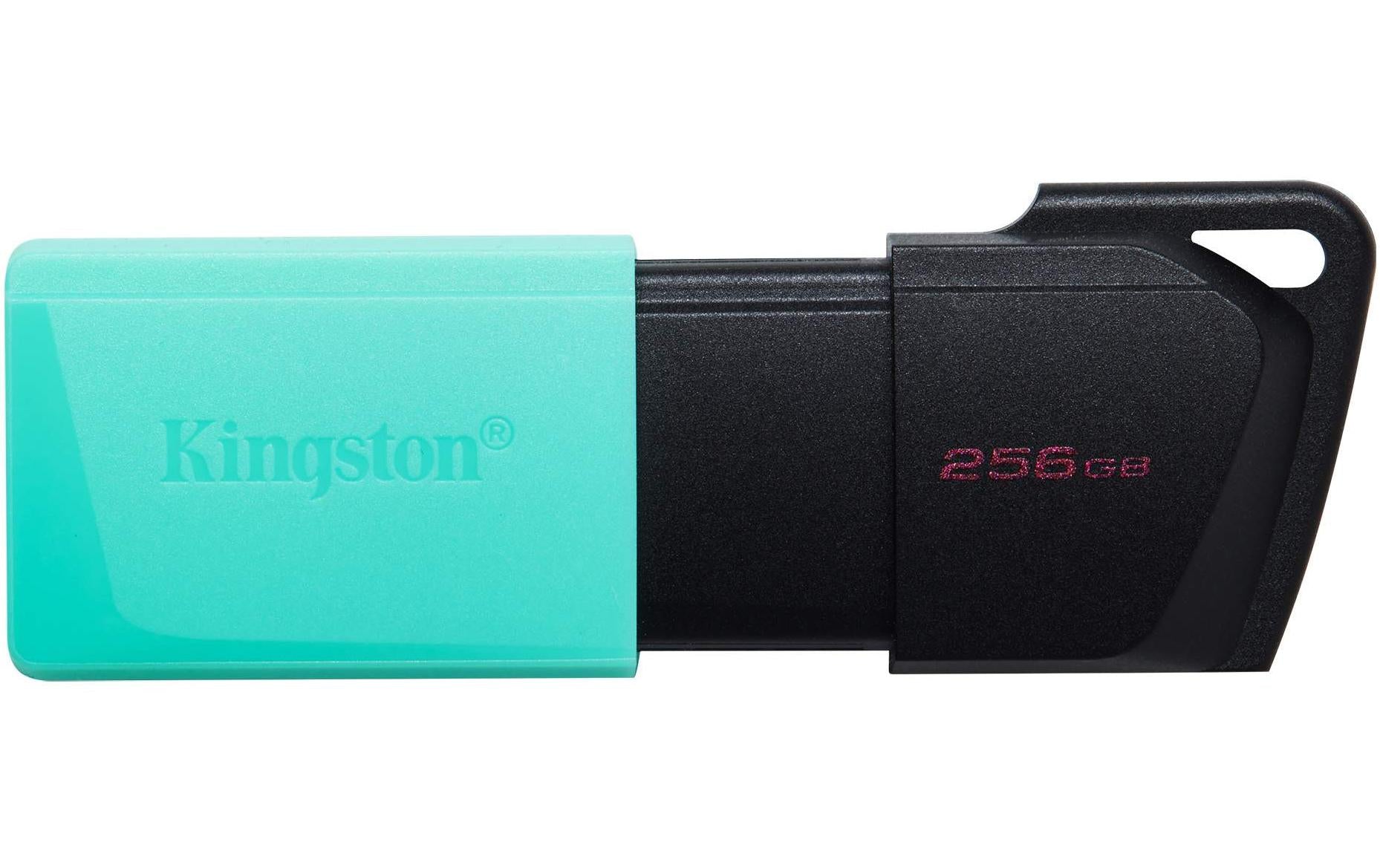 Kingston DTr Exodia M 256GB, USB 3.2 mit Schutzkappe (blaugrün) & Schlüsselring