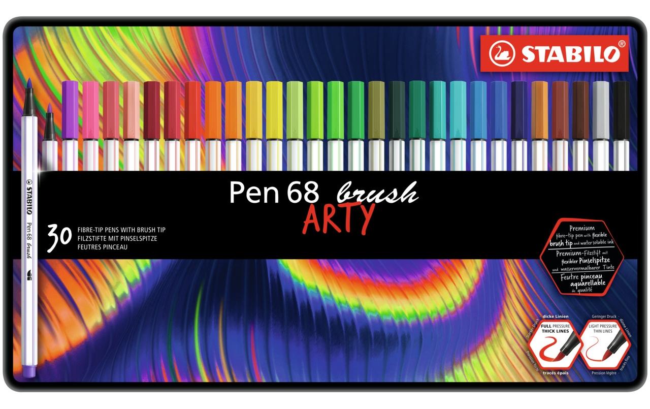 STABILO Pen 68 brush 30er Etui ARTY Metalletui