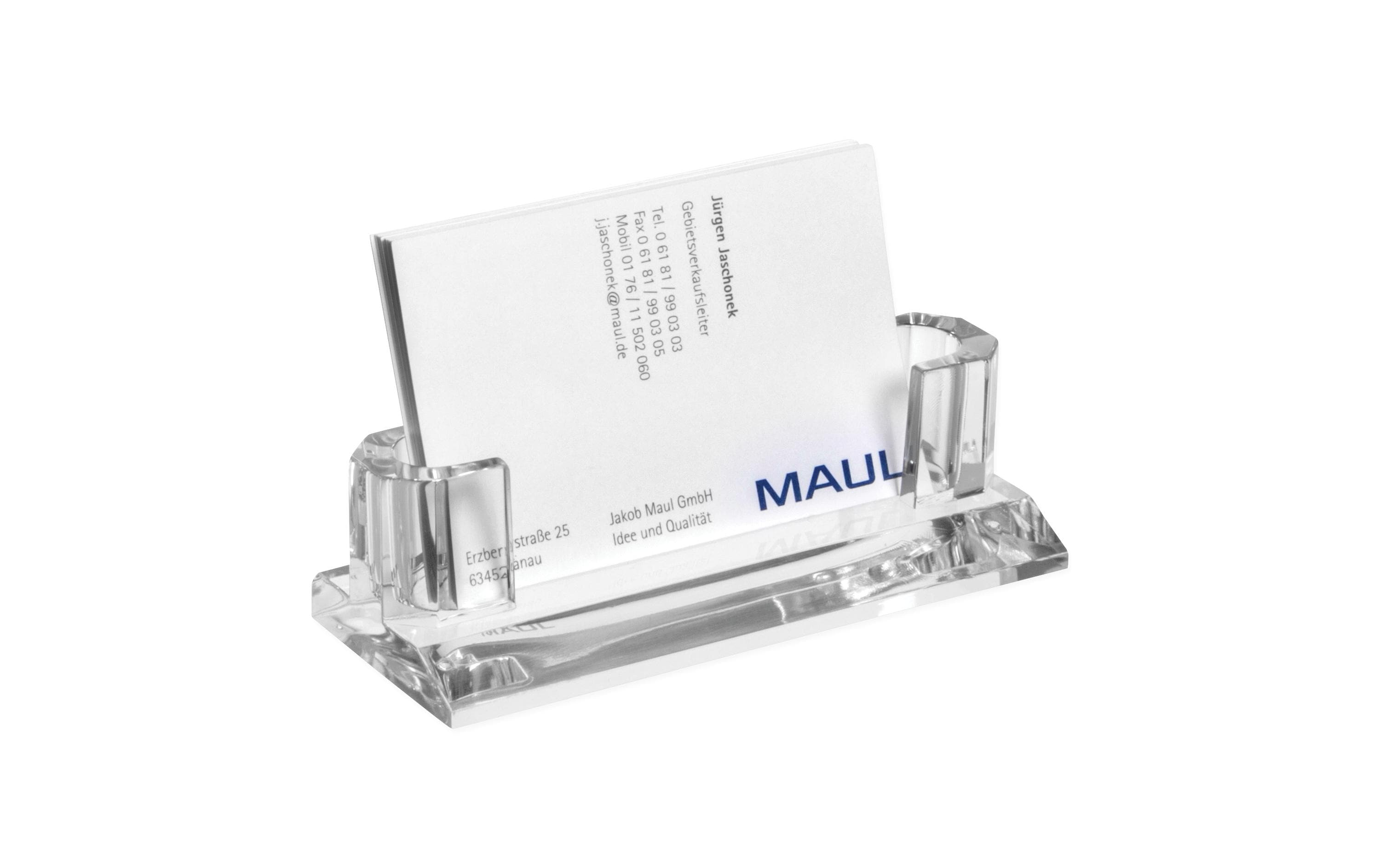 Maul Visitenkarten-Halter Acryl glasklar