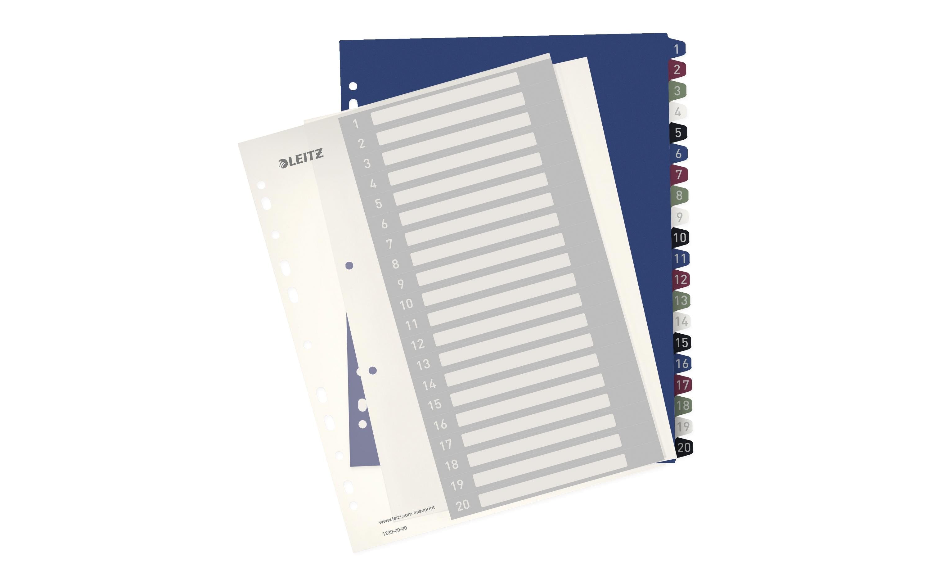 Leitz PC-beschriftbares Register Style 1 - 20