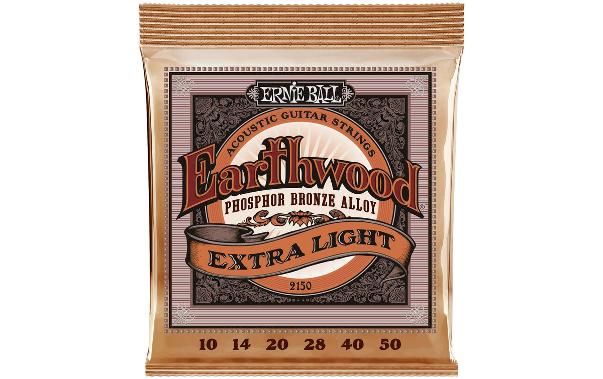 Ernie Ball 2150 Earthwood Phosphor Bronze Akustik Saitensatz, Extra Light 10-50